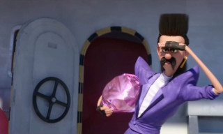 Cartoon character holding pink object 2 - crystal cubism free wallpaper