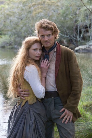 Man woman field river trees - a white dress free wallpaper for mobile