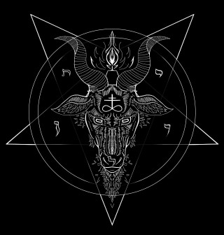 Goat head horns pentagram symbols - daryush shokof free wallpaper for tablet