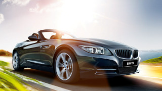 Black car driving road sky - the top of its free wallpaper