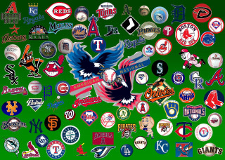 Baseball stickers green background bird - american impressionism free wallpaper