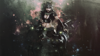 Woman costume horse space demon - her back and a demon free wallpaper for desktop