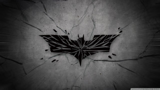 Batman logo cracked wall dark - a light free wallpaper