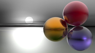 Three balls reflective surface sun - a reflective surface free wallpaper