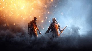 Armor guns foggy bright lights - a foggy area free wallpaper