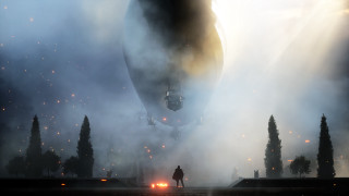 Man balloon smoke sky standing - epic free wallpaper