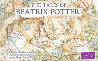 Rabbits forest man woman book - beatrix potter free wallpaper