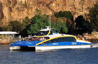 Blue white boat people mountain - anson maddock free wallpaper