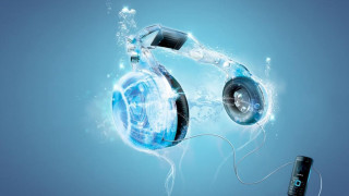 Headphones floating water remote control - remote free wallpaper for desktop