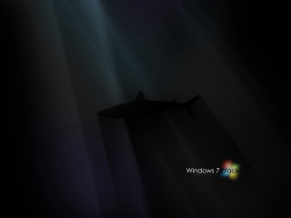 Computer shark rainbow light screen - a shark free wallpaper