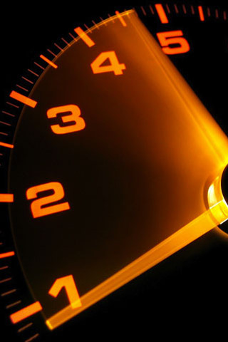 Clock yellow numbers black background - motion blur free wallpaper for mobile