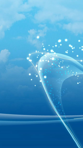 Blue background wave bubbles water - magic realism free wallpaper for mobile
