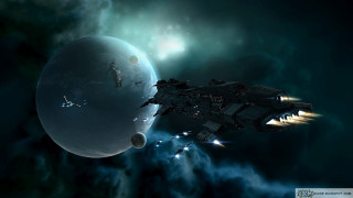 Space station giant planet rocket - past free wallpaper