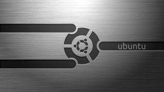 Ubuntu metal plate black white - a metal plate free wallpaper