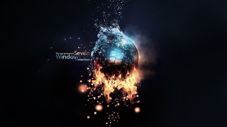Fire water globe science window - fire free wallpaper