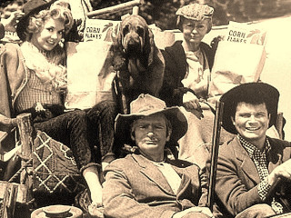Group people field dog wagon - a group of people sitting next free wallpaper