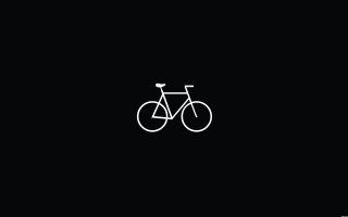 Bicycle black background white outline 3 - a bicycle free wallpaper