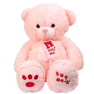 Pink teddy bear red paw - net art free wallpaper for tablet