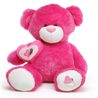 Pink teddy bear heart white - cedric seaut free wallpaper for tablet