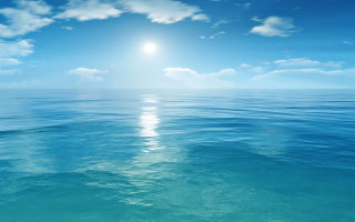Bright blue sky clouds ocean 2 - ocean free wallpaper for desktop