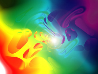 Rainbow swirls light shining center - abstract art free wallpaper