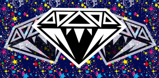 Diamond stars confetti blue background - diamond free wallpaper