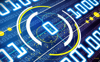 Blue yellow background circle letters - technology free wallpaper for desktop