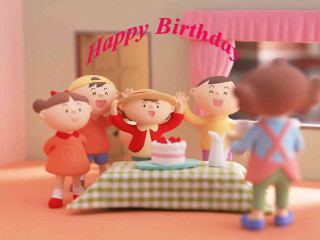 Birthday party cake group people - a cake free wallpaper for desktop