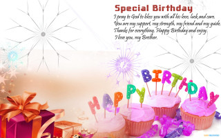 Birthday card cupcake presents special - a birthday card free wallpaper
