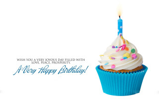 Cupcake candle happy birthday message 2 - famous free wallpaper