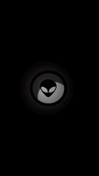 Alien head dark night image - light free wallpaper for mobile