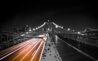 Long exposure bridge night city - the bridge free wallpaper for desktop