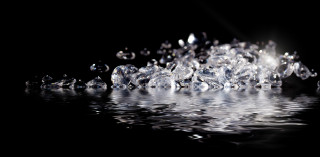 Bubbles black surface background white - diamond free wallpaper