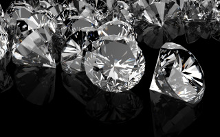 Diamonds black surface reflections ground - diamond free wallpaper