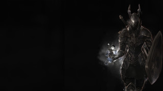 Dark knight glowing sword glowing 2 - his hand in free wallpaper