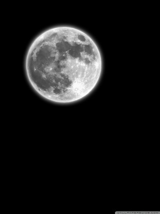 Full moon black background white - caspar wolf free wallpaper for mobile