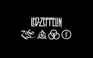 Led zepplin logo black white - a band free wallpaper