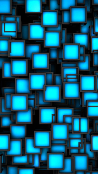 Blue background squares rectangles pattern 3 - square and rectangles free wallpaper