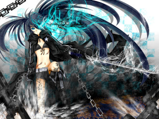 Woman sword black outfit blue - ann thetis blacker free wallpaper