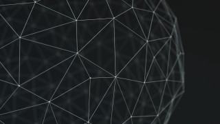 Black white sphere lines dots 2 - line and dots free wallpaper