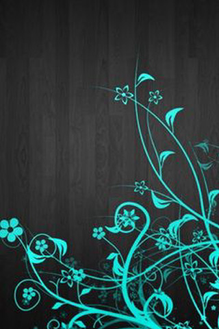 Blue flower black background wood - free abstract wallpaper