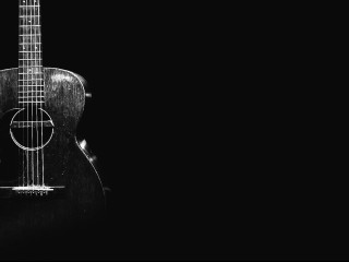 Guitar black white photo background 2 - billie waters free wallpaper