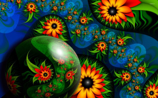Computer mouse flower surface blue - a computer mouse free wallpaper