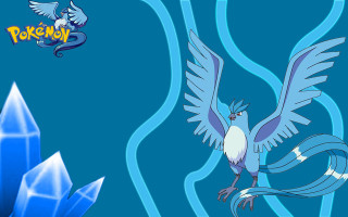 Blue bird flying hologram wings - ice crystal free wallpaper
