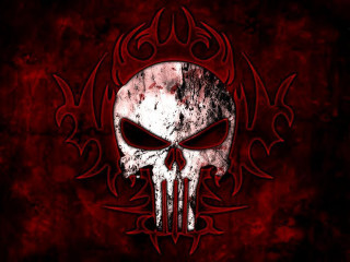 Red black skull large background - skull free wallpaper