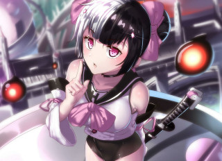 Woman pink outfit red light - a pink outfit free wallpaper