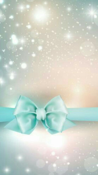 Blue ribbon bow background stars - a place free wallpaper for mobile