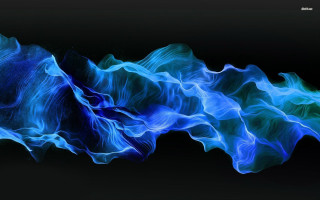 Blue green smoke wave black 2 - a white border free wallpaper