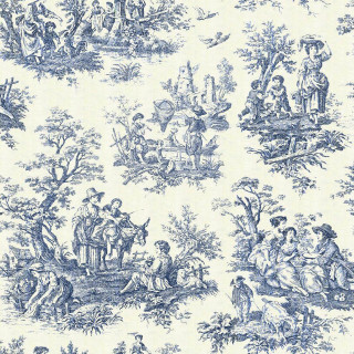 Blue white toile print wallpaper - woman free wallpaper