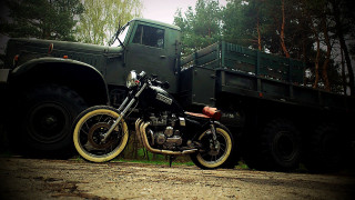 Motorcycle truck woods green matte - a truck free wallpaper for desktop